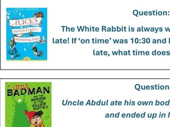 Book Day -  Reading Inspired Maths Lesson KS2