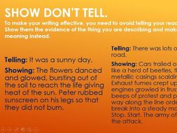 Show Don't Tell Examples, Top Tips, Tasks and Challenges | Teaching ...