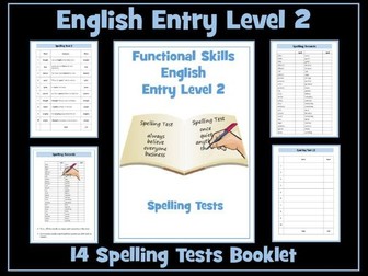 English Functional Skills - Entry Level 2 - Spelling Tests