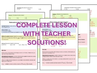 Rationalise the Denominator | Working with Functions | Mathematics Advanced | NSW Australia |
