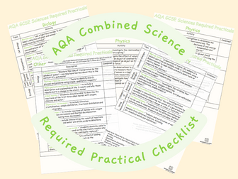 AQA Combined Science Required Practical Checklist