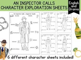 An Inspector Calls Character Exploration Worksheets | English and Drama