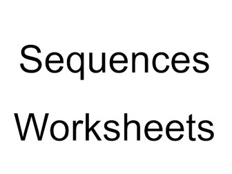 Sequences Worksheets E1 to E3 Functional Maths