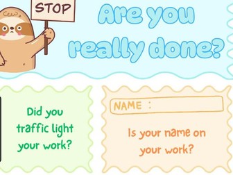 "STOP! Are you really done?" Classroom Checklist Poster