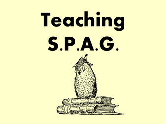WRITING Staff Meeting: SPAG Activities (Grammar, Spelling, English, INSET, Training)