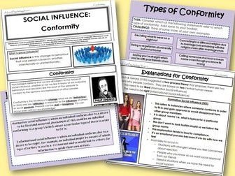 Conformity - Year 1 Social Influence - AQA A level Psychology