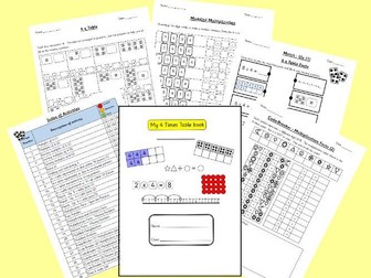 Four Times Table Activity Booklet / Worksheets