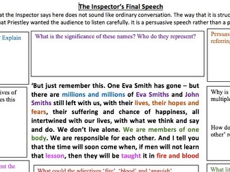 An Inspector Calls - The Inspector's Final Speech