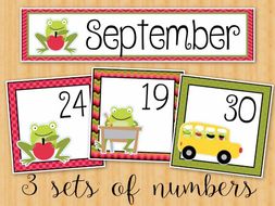 September Calendar Cards