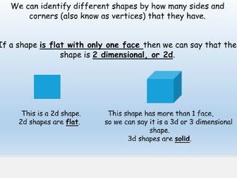 2d shape planning and presentation for Year 2 children