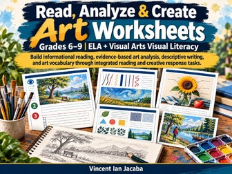 Art Analysis Worksheets | Visual Literacy, ELA & Visual Arts | Grades 6–9 / KS3