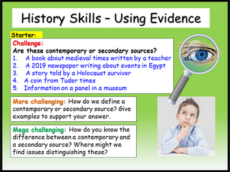 History Skills Evidence