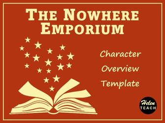 The Nowhere Emporium Character Overview Template and Example