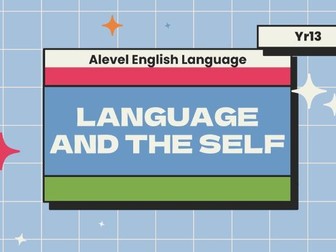 Language and the Self PowerPoint Presentation (English Language: CIE 9093)