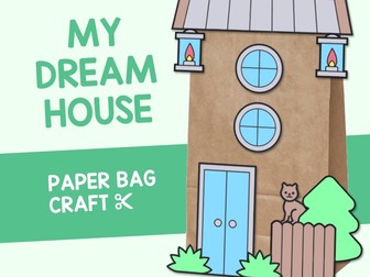 Dream House Craft / Low-Prep Art Center Activity / Creative & Cute Craft