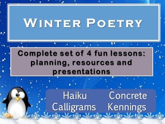 Winter Poetry Forms - 4 complete lessons