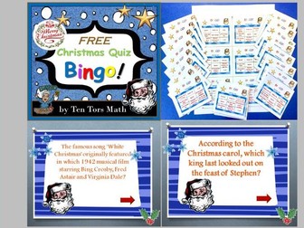 Christmas Bingo Quiz - FREE