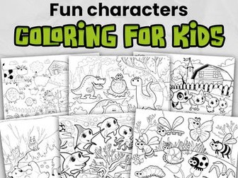 Coloring Pages for kids | Farm animals, Bugs and Sea Life theme