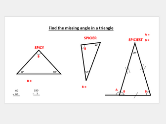 Missing angles in triangles