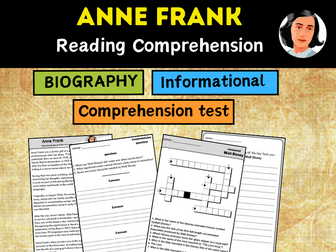 Anne Frank biography , reading comprehension , information text
