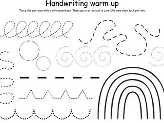 Handwriting warm up mats