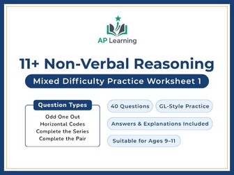 11 Plus Non-Verbal Reasoning Practice Worksheet