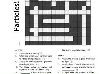 Particle theory crossword