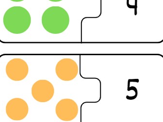 Number Puzzle 0-9 for Subitising
