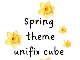 Spring Unifix Cube Cards