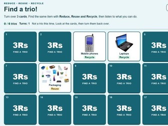 3R's game, Reduce, Re-Use, Recycle