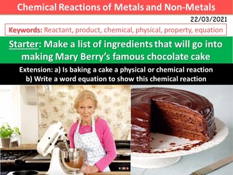 Chemical Reactions of Metals and Non-Metals