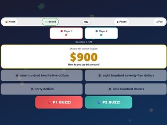 Money Master: Money Recognition & Number-to-English Battle Game