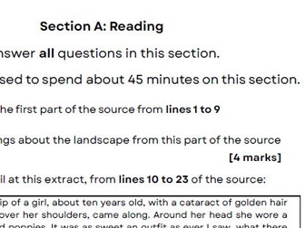 English Language Practice Paper 1 - A Connecticut Yankee in King Arthur's Court