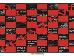 Embedded Questions Checker Board Game