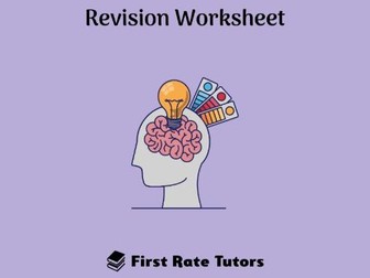 Cognitive Psychology Revision Worksheet