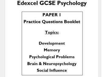GCSE Psychology (Edexcel) Paper 1 - Revision - Exam Questions & Answers