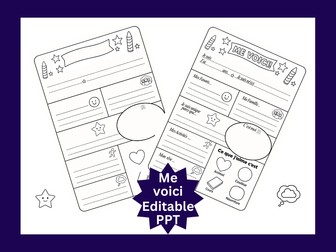 Editable Me voici - French All About Me Poster-Tout sur moi Back to School