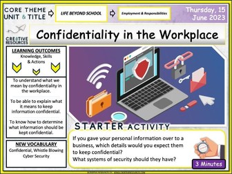 Confidentiality in the Workplace