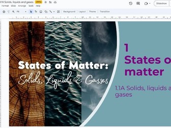 CIE IGCSE 0654 / 0620-C1.1A Solids, liquids and gases - full lesson PowerPoint