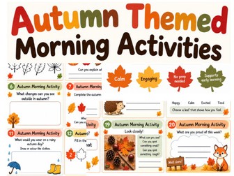 20 Autumn Themed Morning Activities KS1