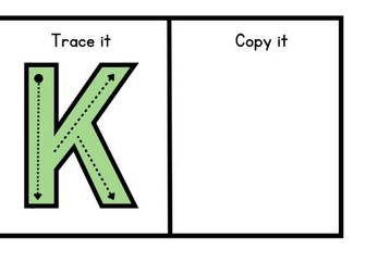 Trace and Copy Uppercase letters