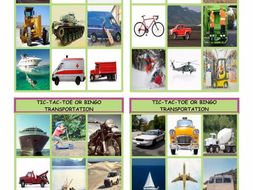 Transportation Tic-Tac-Toe or Bingo