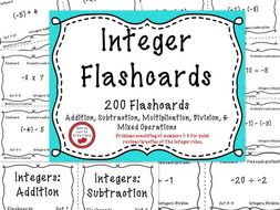 Integer Operations - 200 Flashcards