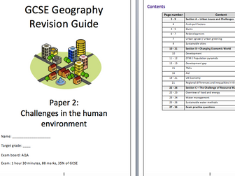 Human geography revision guide - AQA GCSE