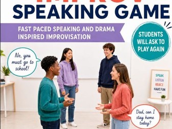 Speaking Game - Four Square Improv Icebreaker - ESL or Native Speakers