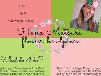 EAL Gardening Craft Activity - Hana Matsuri Headpiece