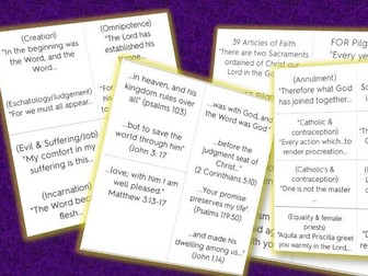 RE GCSE Christianity Quotes as  Flash Cards