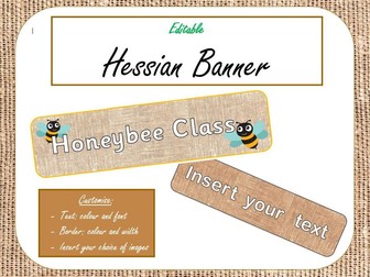 Hessian Banner - Editable