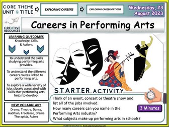 Careers in Performing Arts (Dance + Drama)