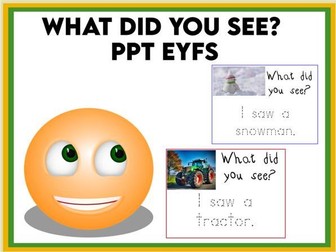 What did you see? PPT EYFS